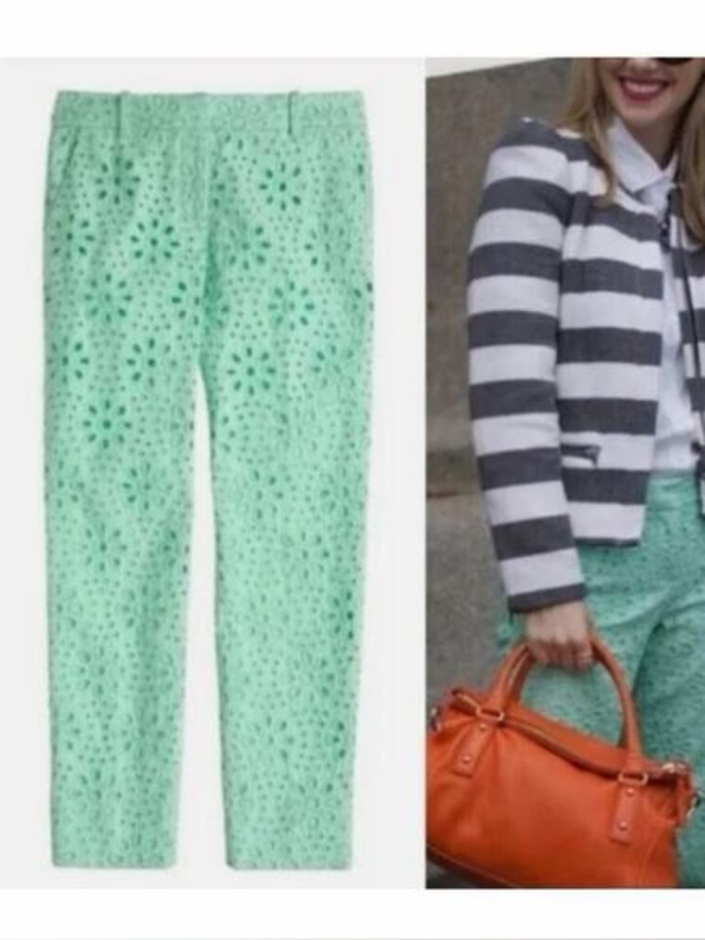 J.Crew Cafe Capri in Pinwheel Eyelet